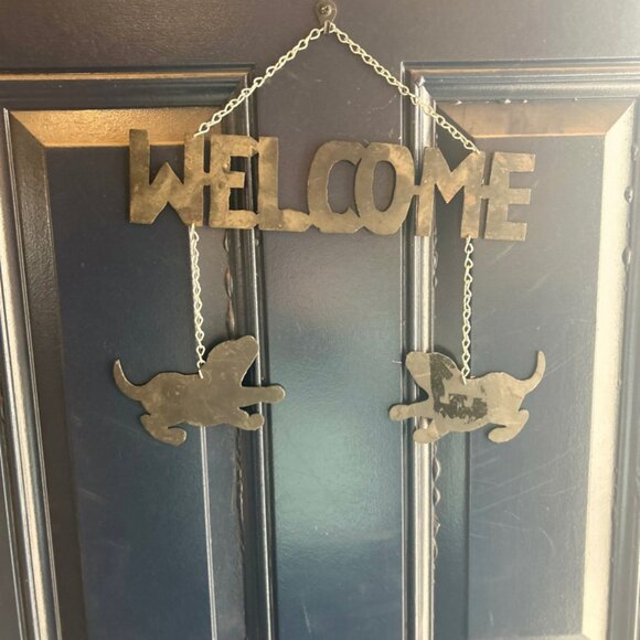 Wrought Iron Vintage Welcome Sign Wind Chime - Picture 2 of 6